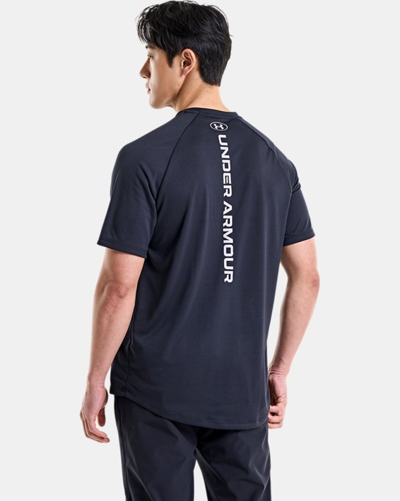男士UA Tech™ Reflective短袖T恤 in Black image number 1